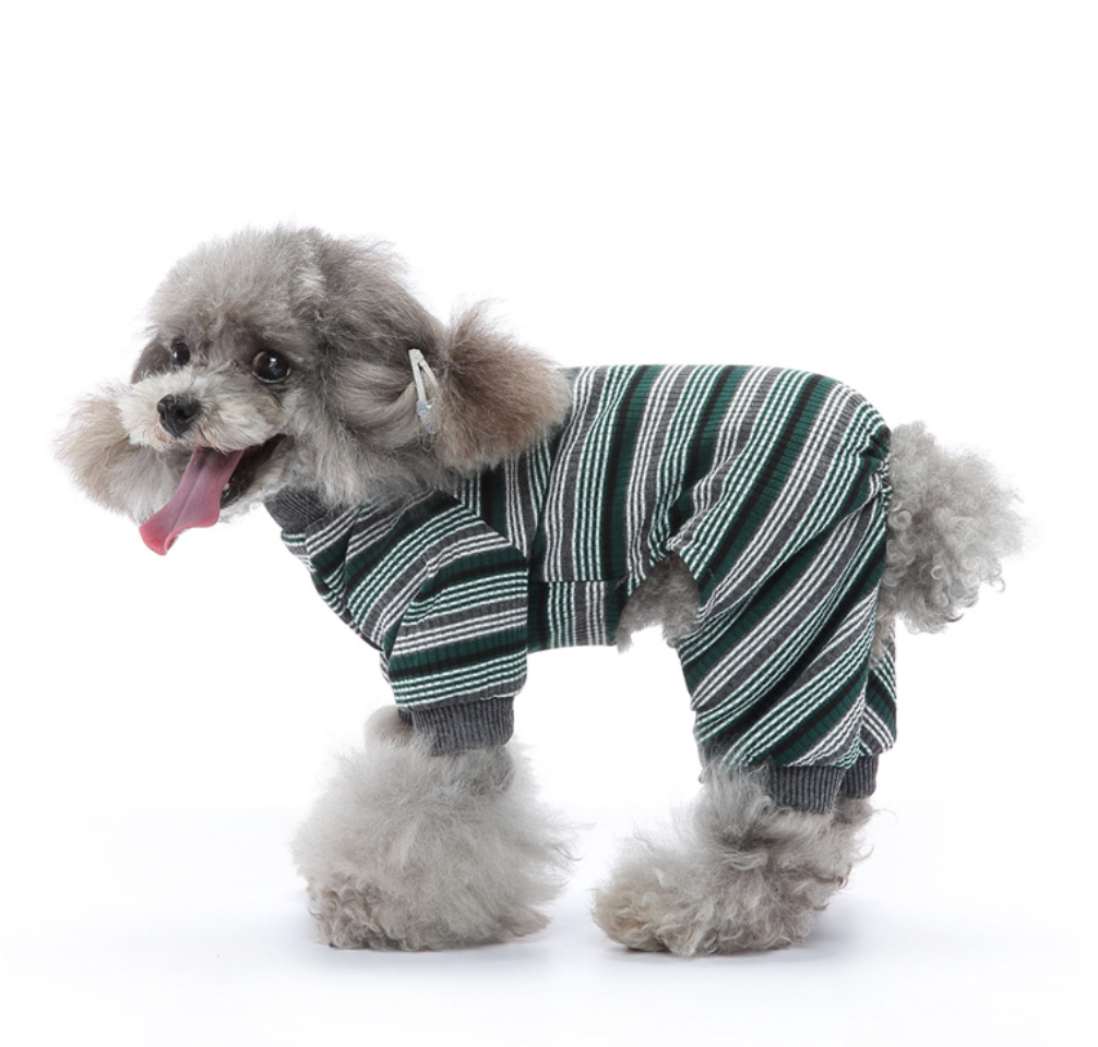 Chenpet Custom Pet Spring Homewear Dog Stripes Clothes