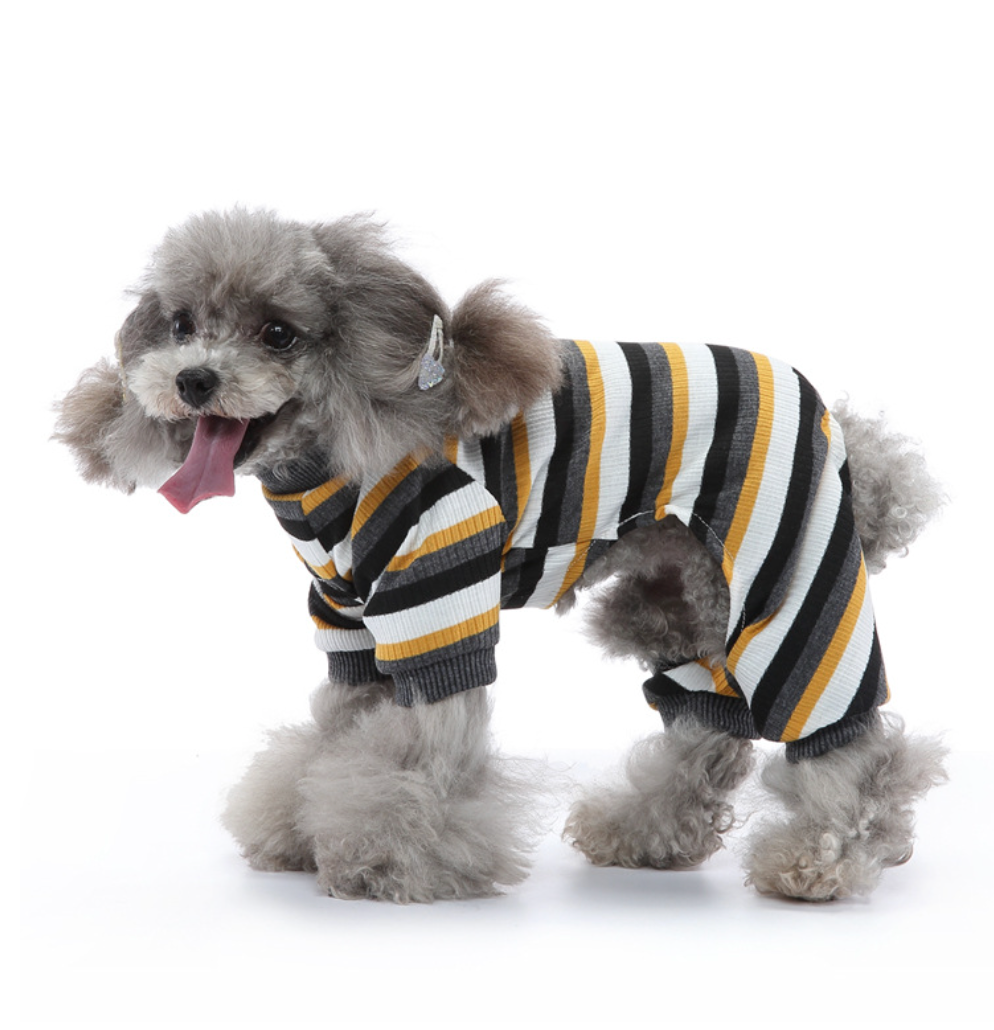 Chenpet Custom Pet Spring Homewear Dog Stripes Clothes
