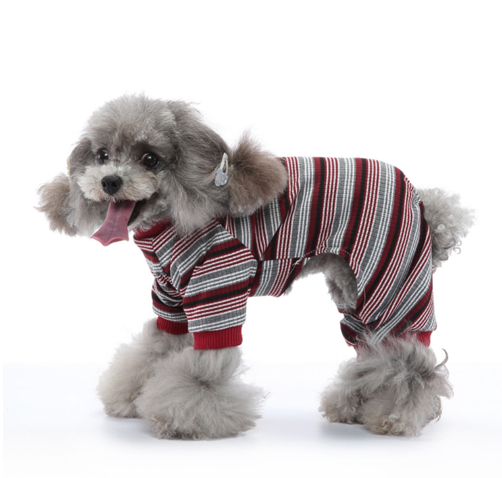 Chenpet Custom Pet Spring Homewear Dog Stripes Clothes