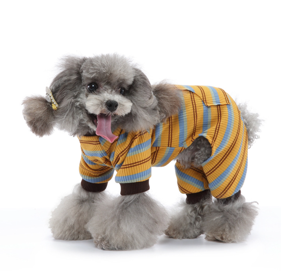 Chenpet Custom Pet Spring Homewear Dog Stripes Clothes