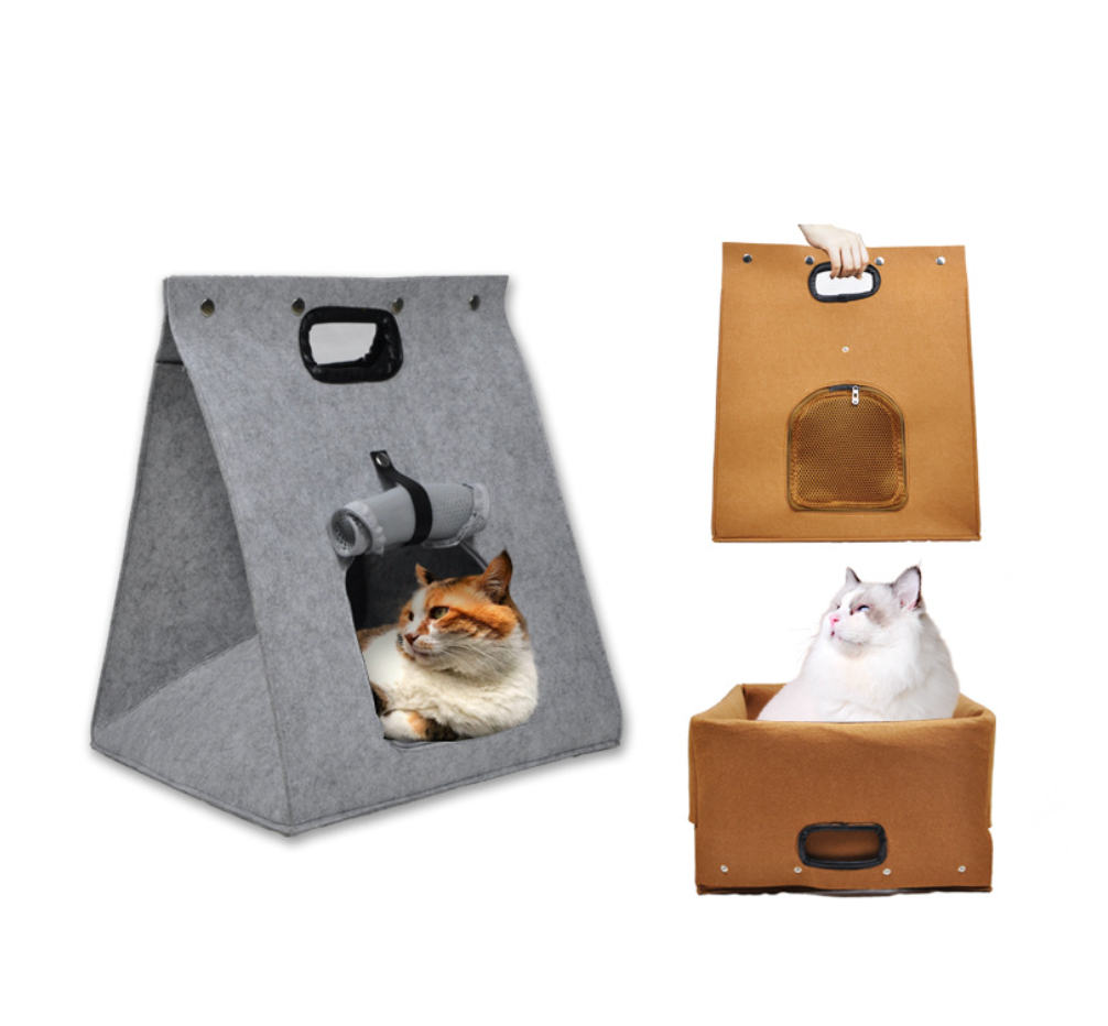 Chenpet Custom Felt Cat Litter Outdoor Bag Pet Litter Tote Bag