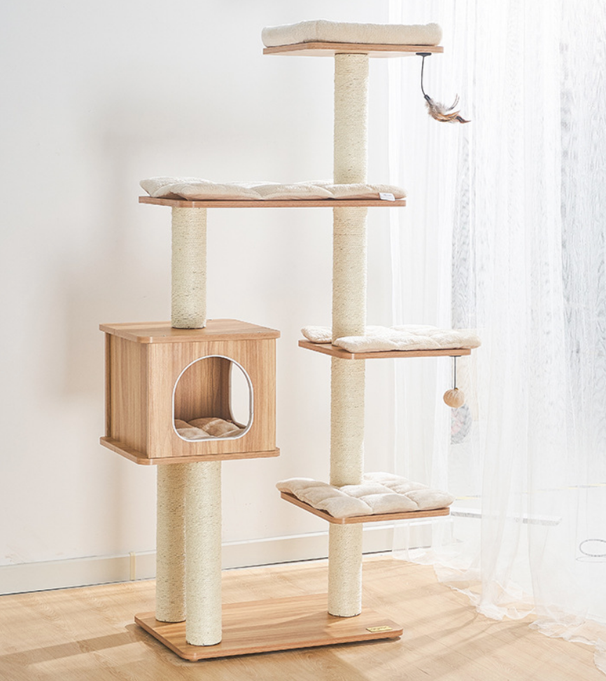 Chenpet Durable Wood Eco-friendly Large Cat Trees Cat House