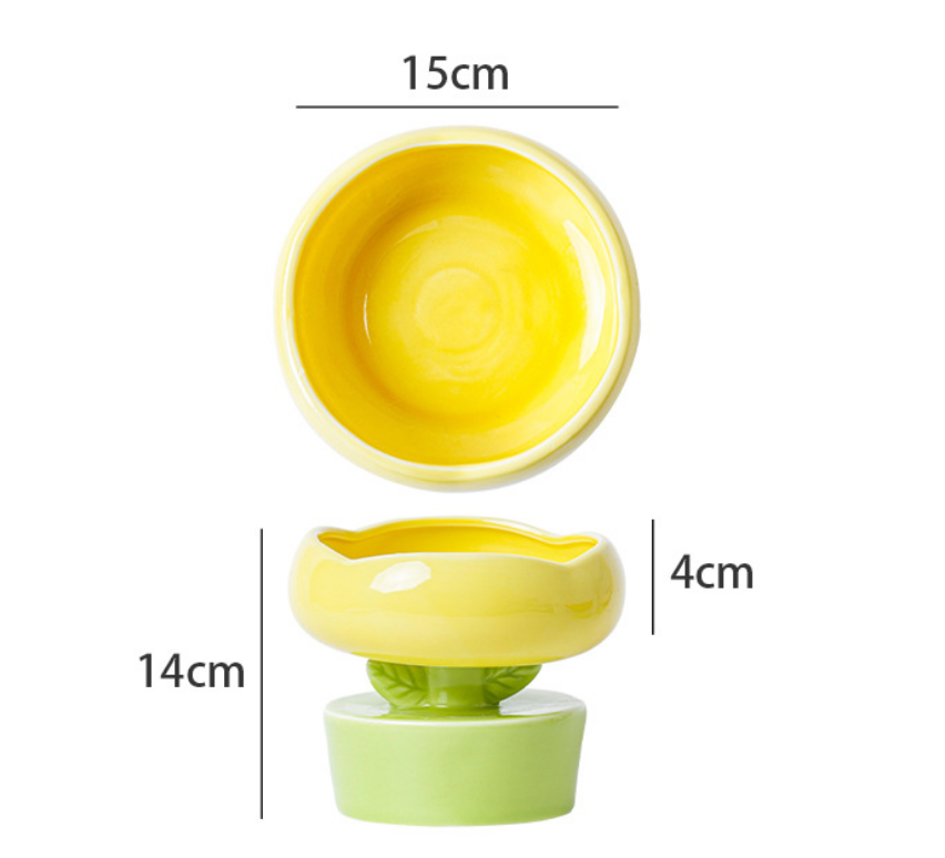 Chenpet Hot Selling Flower Designs Ceramics Pet Water  Food Bowls