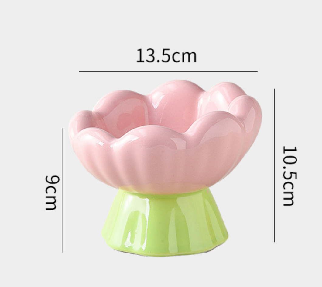 Chenpet New Arrival Flowers Design Ceramics Pet Water Food Bowls
