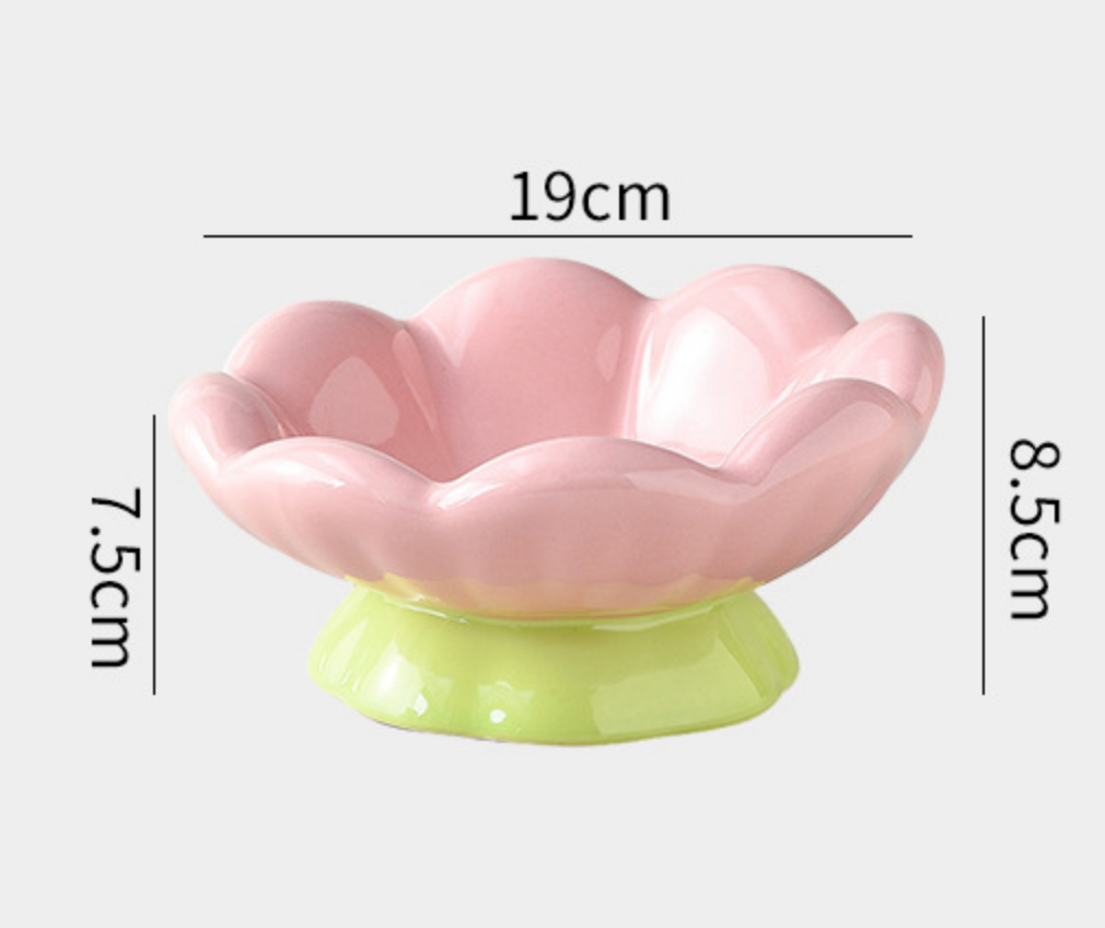 Chenpet New Arrival Flowers Design Ceramics Pet Water Food Bowls