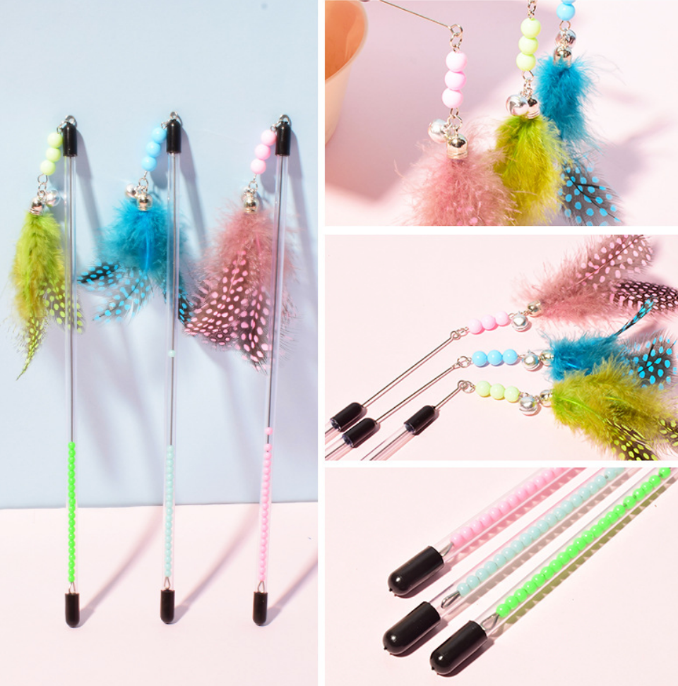 Chenpet Wholesale New Design Of Pet Feather Play  Cat Toys