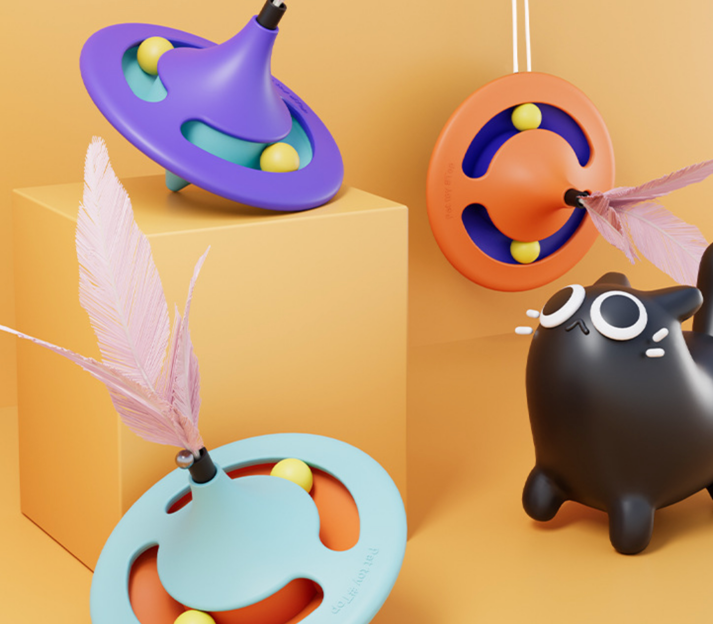 Chenpet New Design New Cat Toys Gyro Cat Play PP Toys