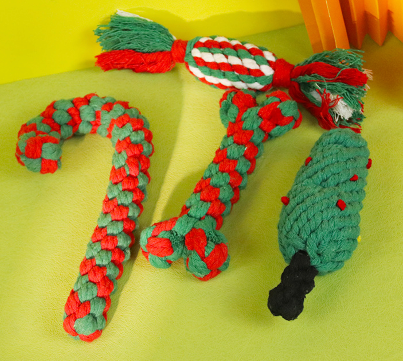 Chenpet Hot Selling Christmas Pet Cotton Rope Dog Chews Toys