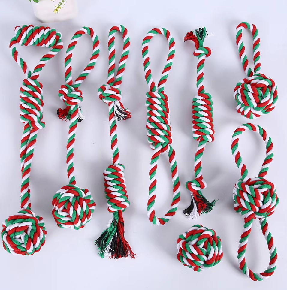 Chenpet Wholesale Christmas Festival Dog Sisal Rope Toys