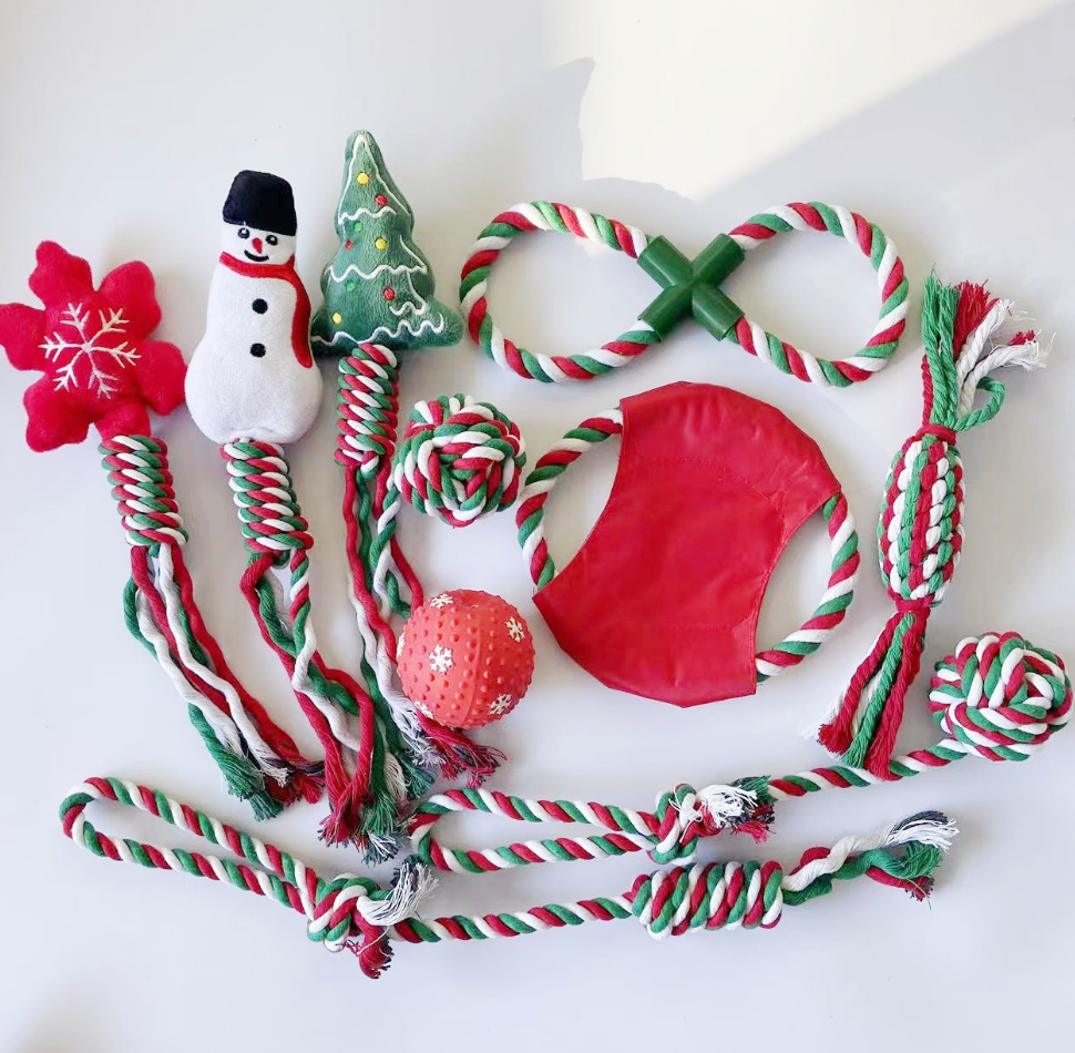 Chenpet Wholesale Christmas Festival Dog Sisal Rope Toys
