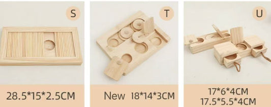 Chenpet Manufacturer Pine Wood Enrichment Small Pets Training Toys