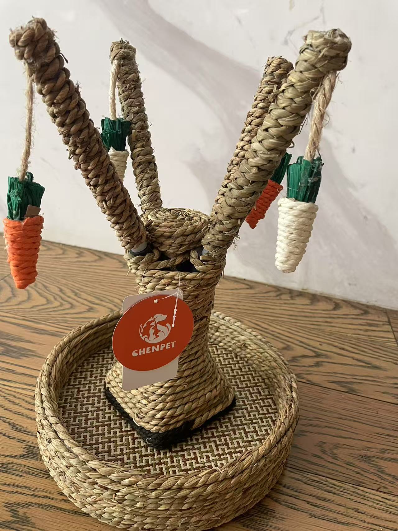 Chenpet Sisal Rope Carrot Tree Small Pets Play Toys