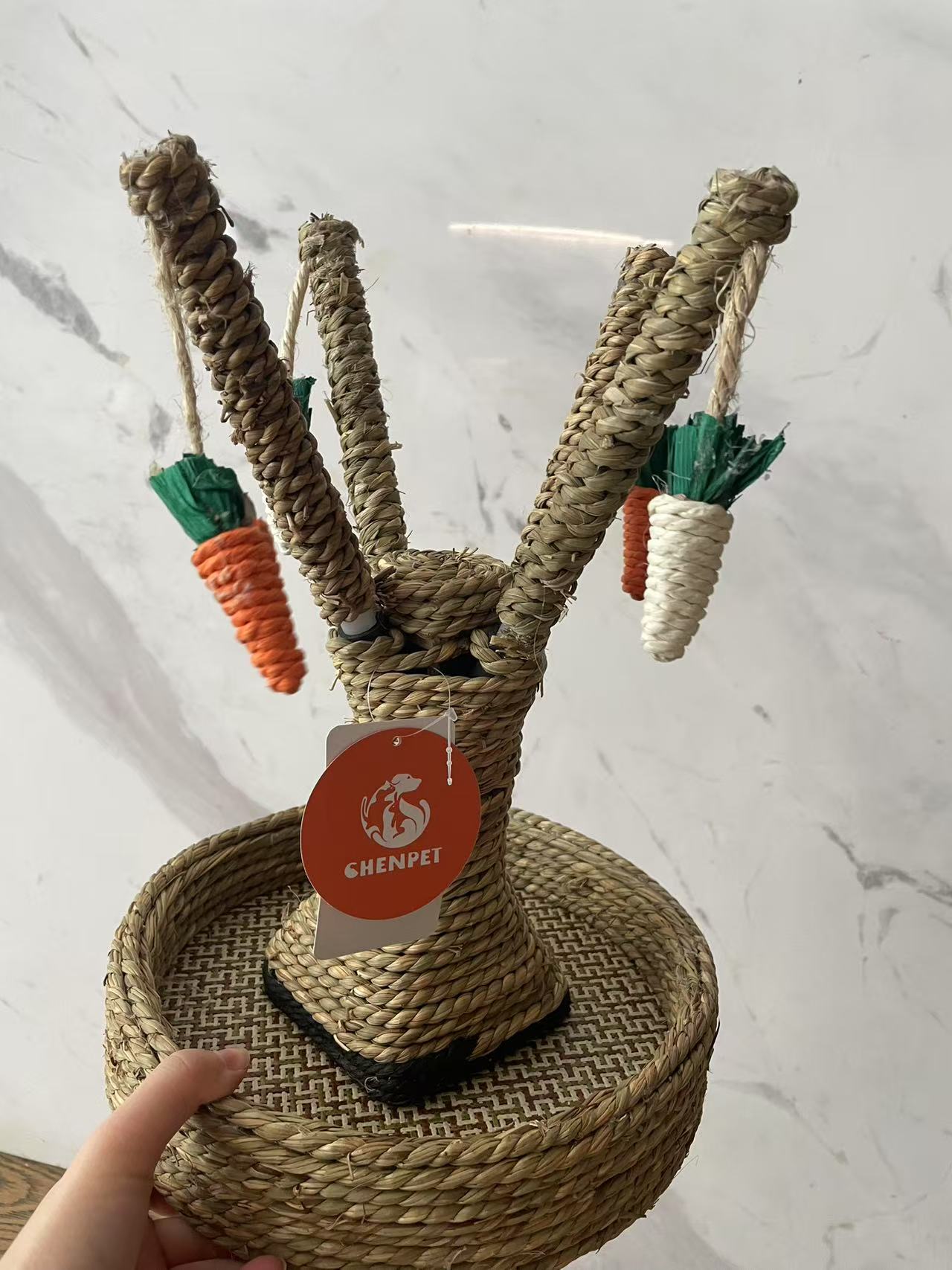 Chenpet Sisal Rope Carrot Tree Small Pets Play Toys