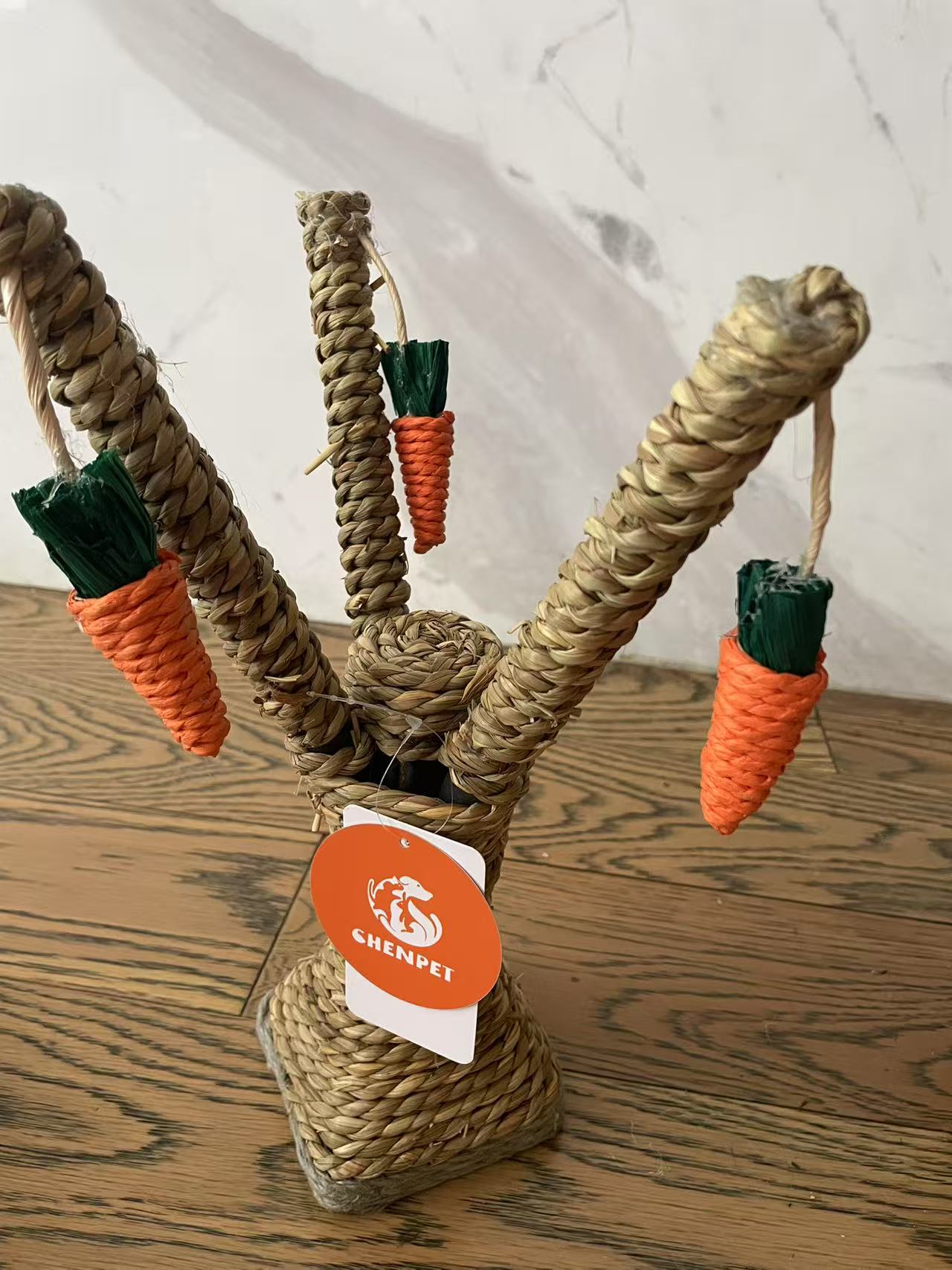 Chenpet Sisal Rope Carrot Tree Small Pets Play Toys