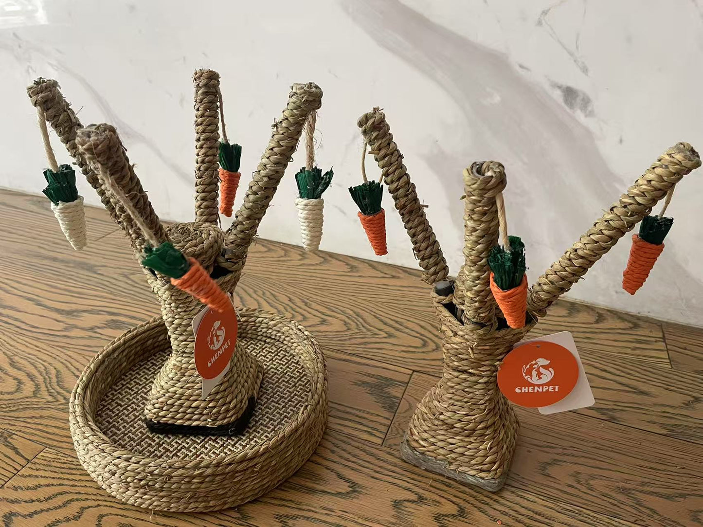 Chenpet Sisal Rope Carrot Tree Small Pets Play Toys