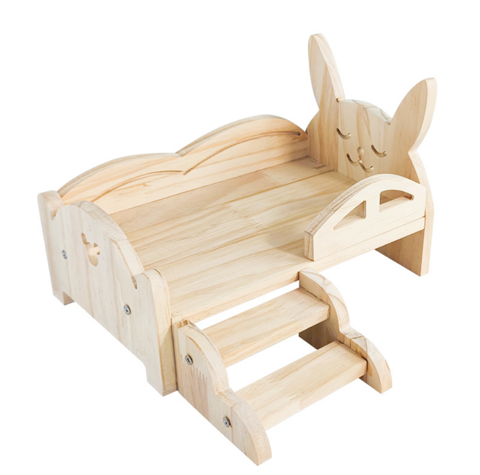 Chenpet Manufacturer Pine Wood Durable Small Pet Product Wooden Beds