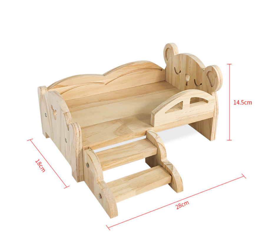 Chenpet Manufacturer Pine Wood Durable Small Pet Product Wooden Beds