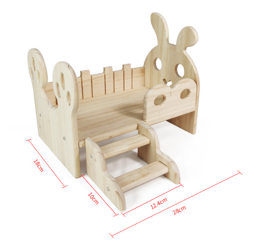 Chenpet Manufacturer Pine Wood Durable Small Pet Product Wooden Beds