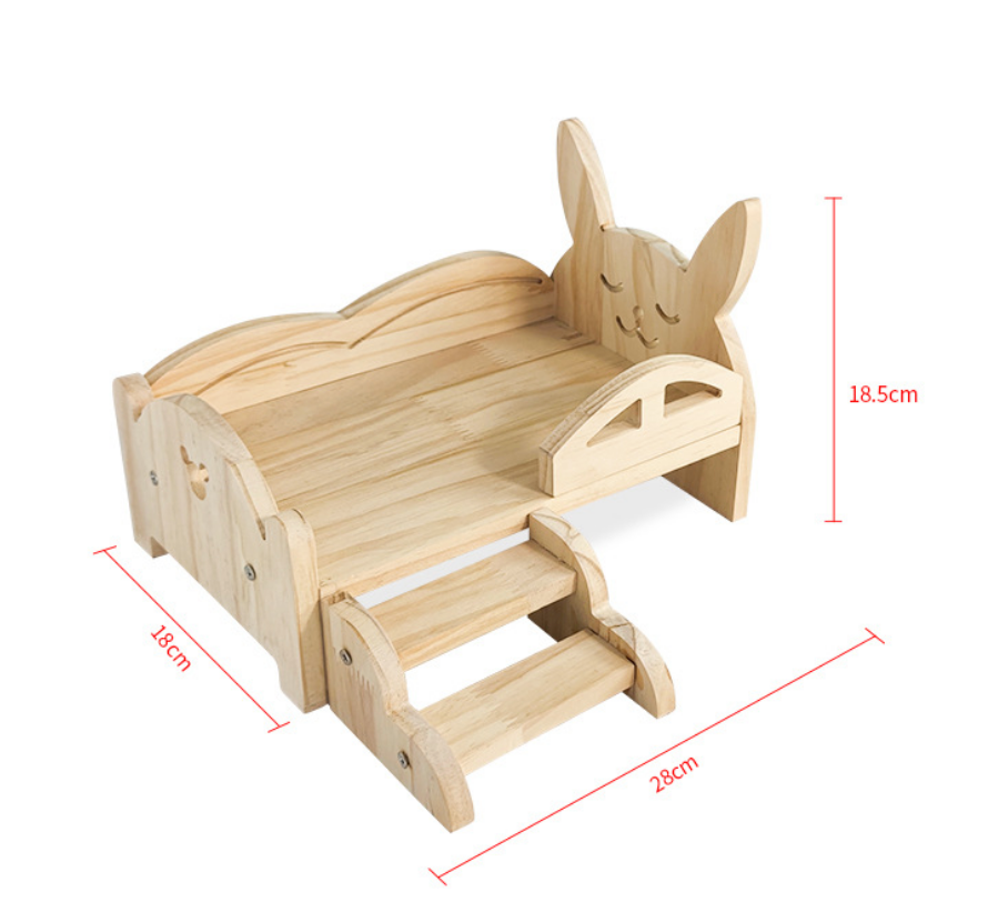 Chenpet Manufacturer Pine Wood Durable Small Pet Product Wooden Beds