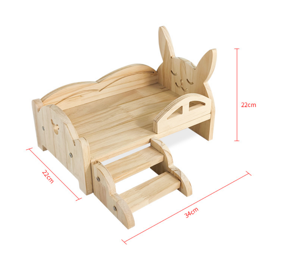 Chenpet Manufacturer Pine Wood Durable Small Pet Product Wooden Beds
