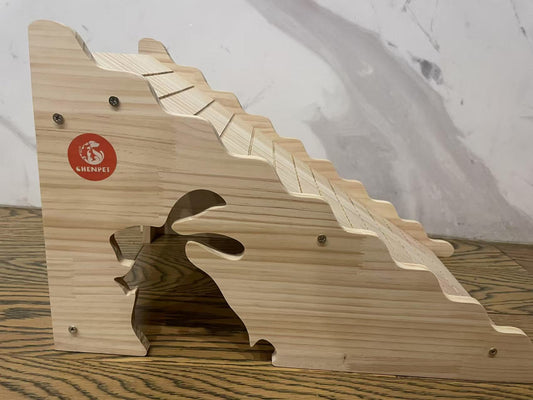 Chenpet Wholesale Small Pets Pine Wood Stairs Rabbit Play Wooden House