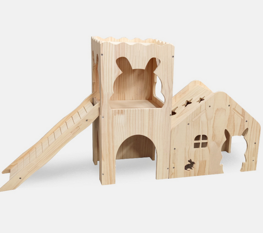 Chenpet Manufacturer Small Pets Pine Wood Freely Combinable Castles