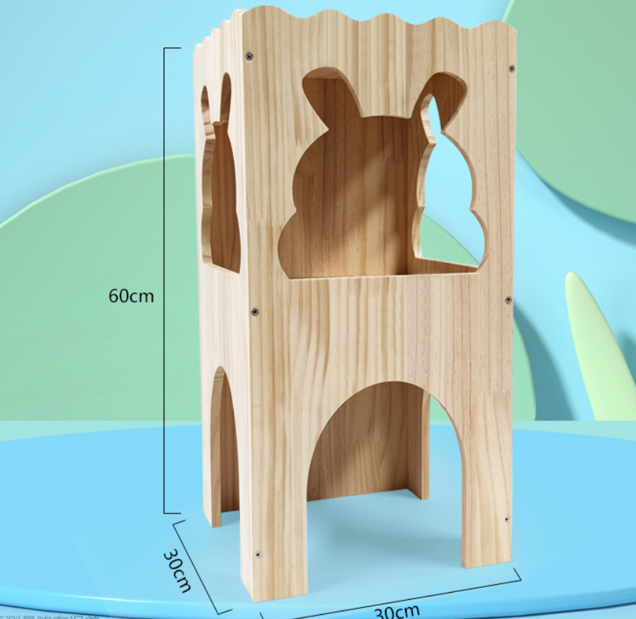 Chenpet Manufacturer Small Pets Pine Wood Freely Combinable Castles