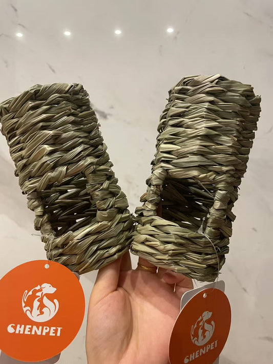 Chenpet Natural Small Pets Reed Grass Tunnel Toys
