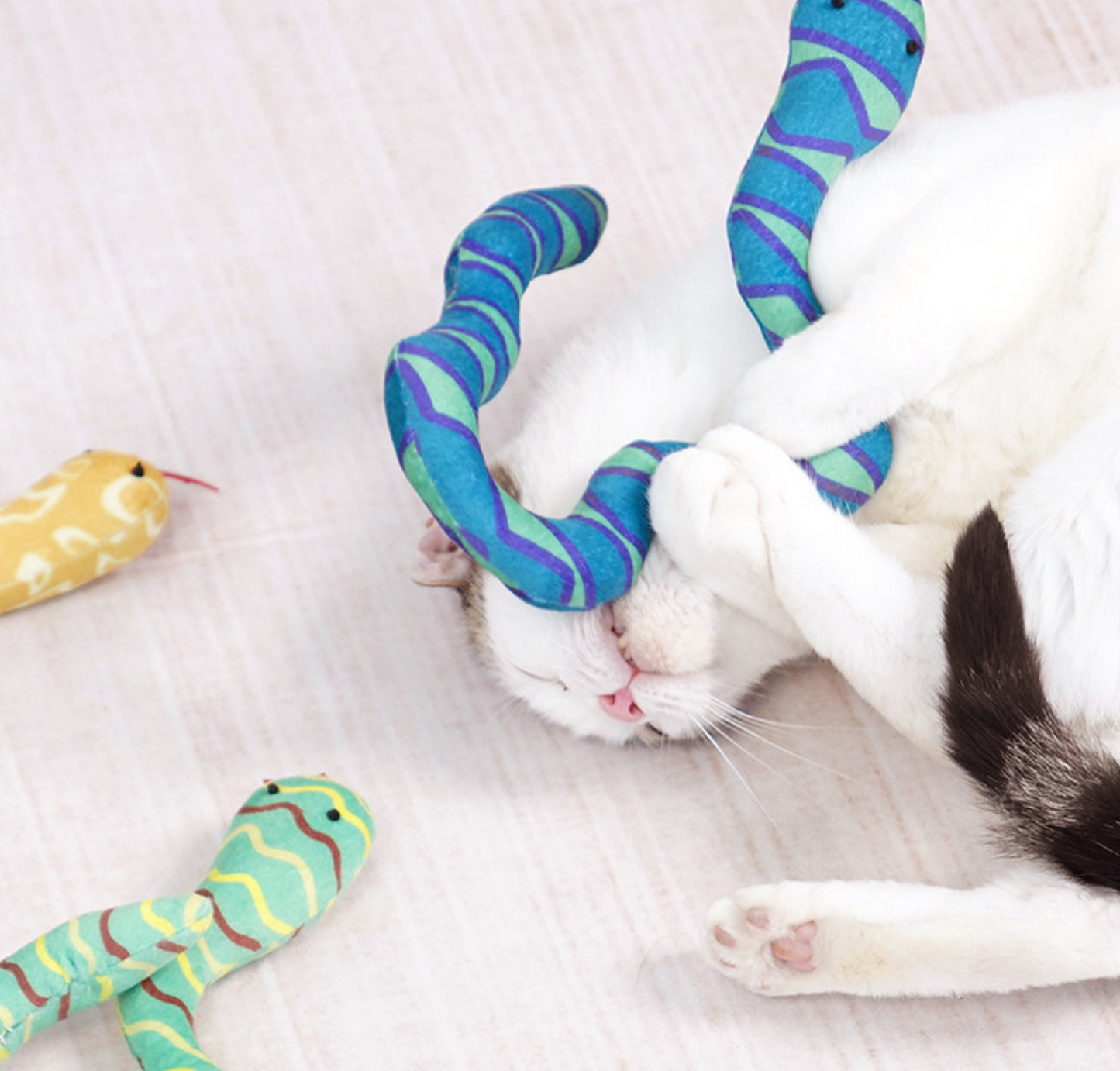 Chenpet Hot Selling Snake Designs Plush Cat Play Toys