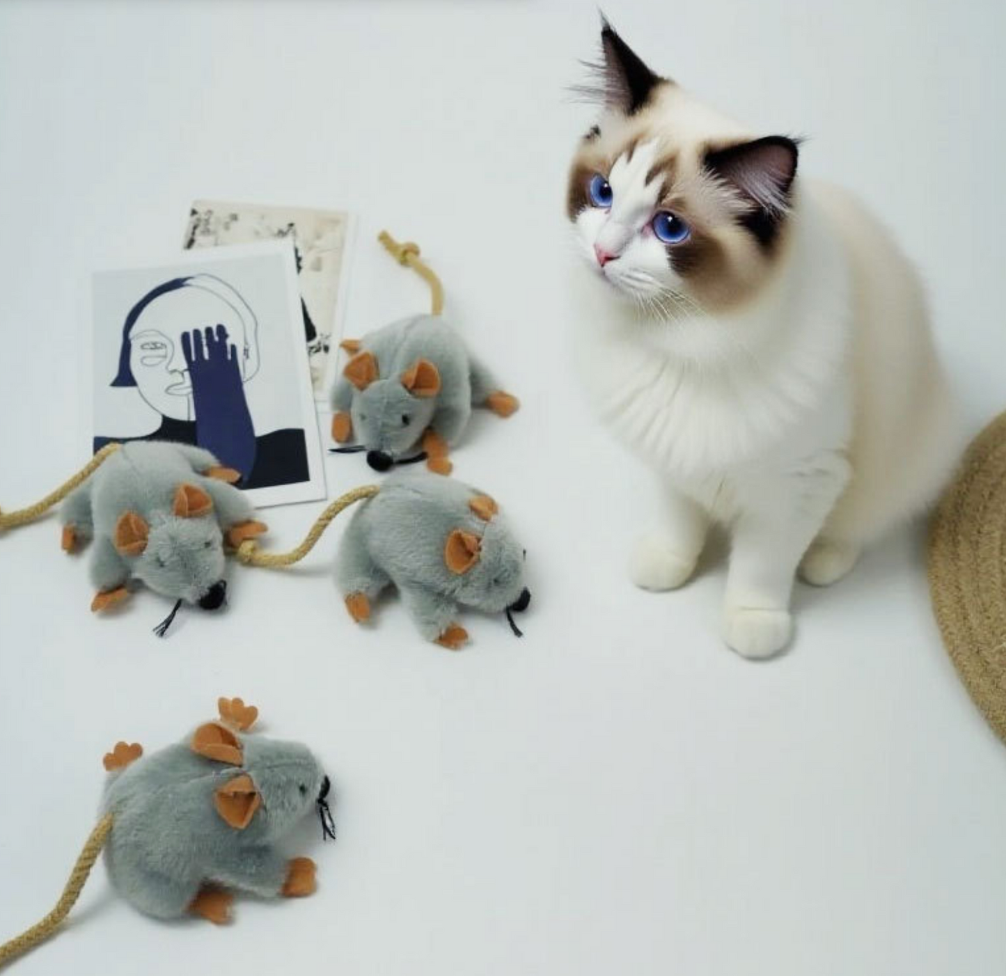 Chenpet Wholesale Mouse Shape Cat Plush Toys