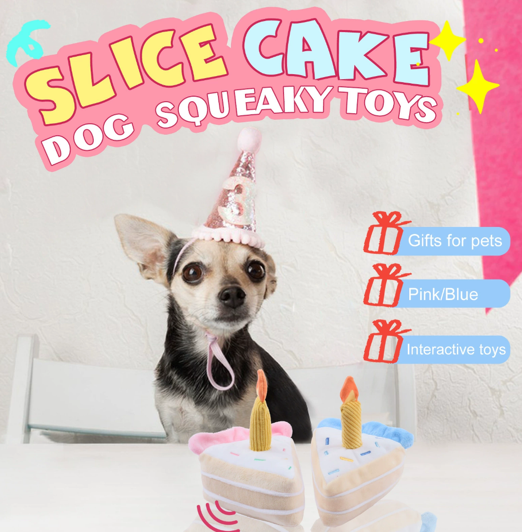 Chenpet Hot Selling Birthday Cake Dog Plush Toys
