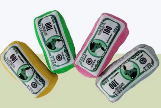Chenpet Wholesale Squeaker Money Design Pet Plush Toys