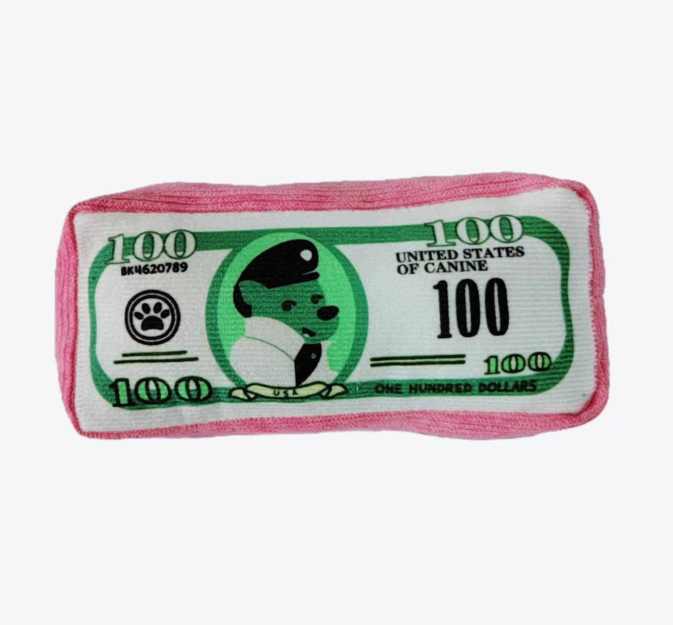 Chenpet Wholesale Squeaker Money Design Pet Plush Toys