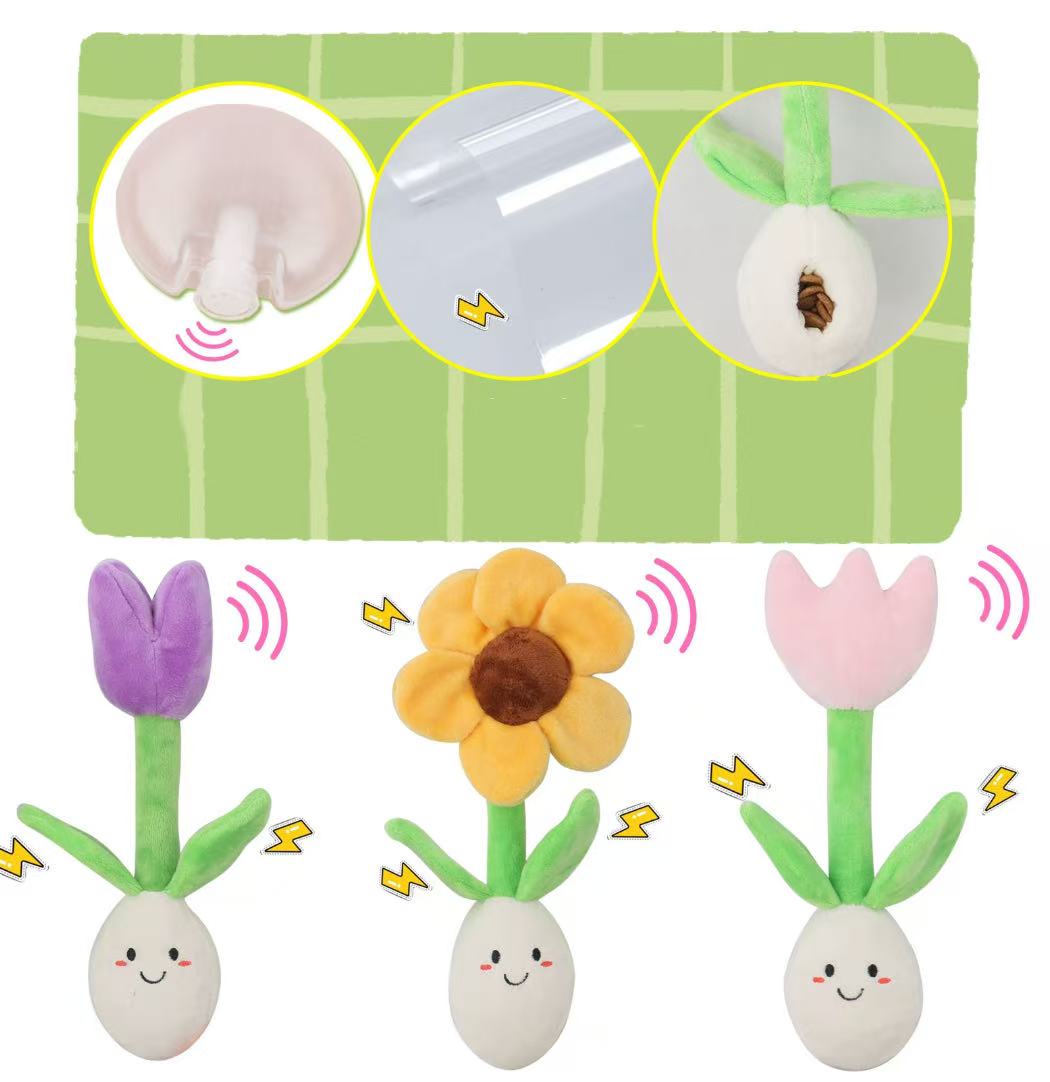 Chenpet Manufacturer Custom  Flower Plush Pet Play Toys