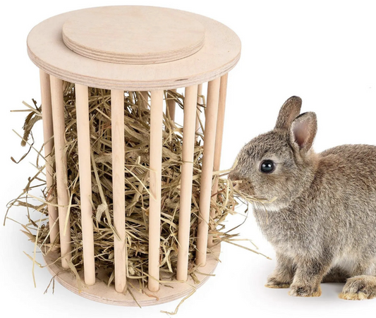 Chenpet Hot Selling Small Pets Wooden Cylinder Hayrack