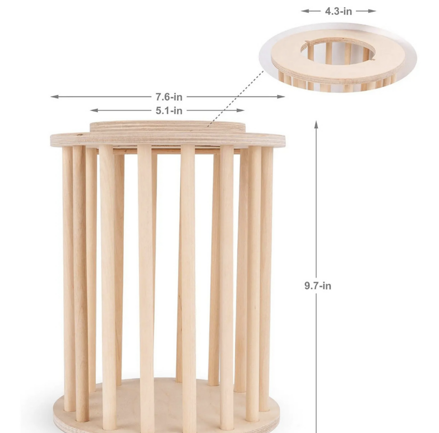 Chenpet Hot Selling Small Pets Wooden Cylinder Hayrack