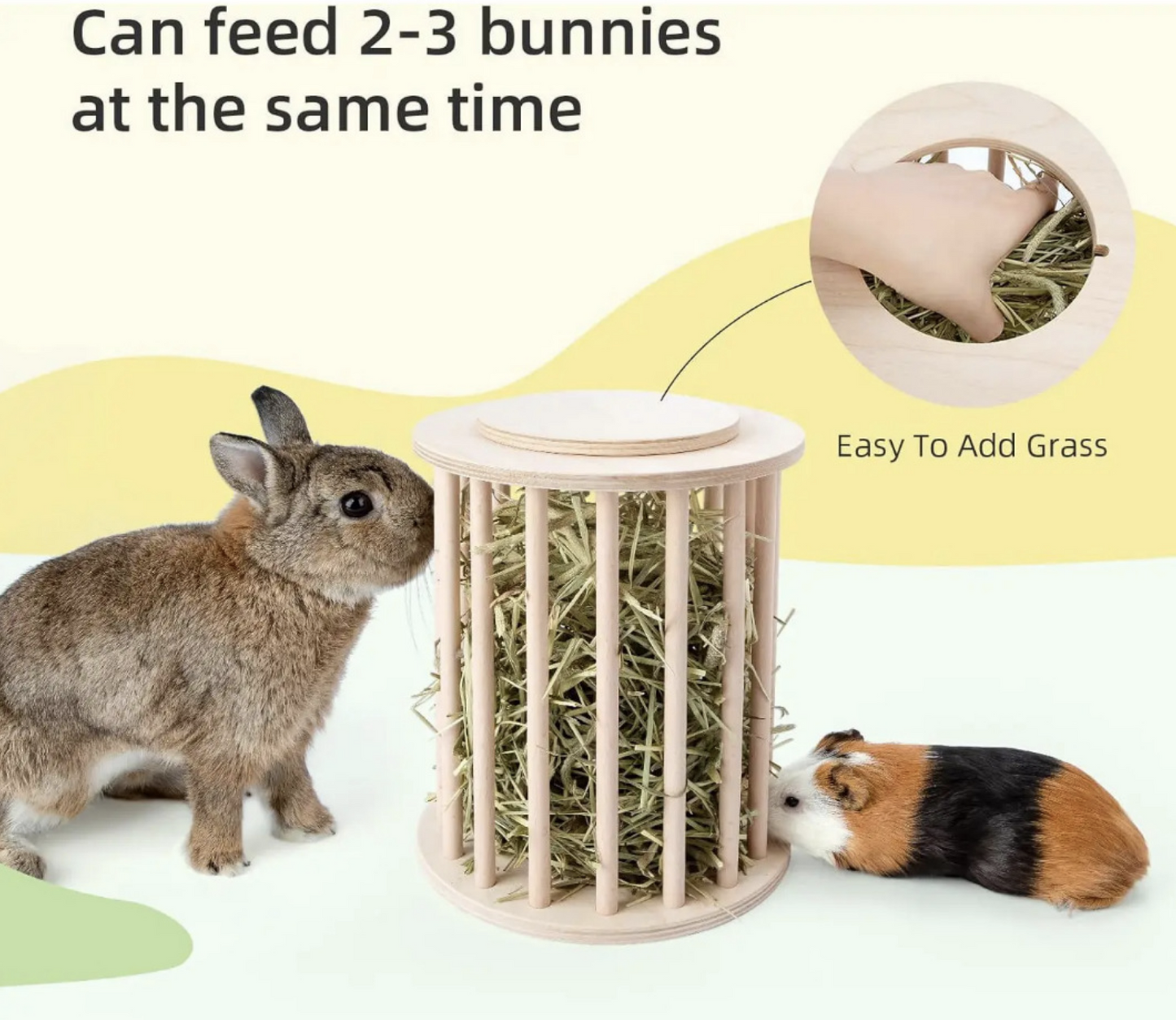 Chenpet Hot Selling Small Pets Wooden Cylinder Hayrack