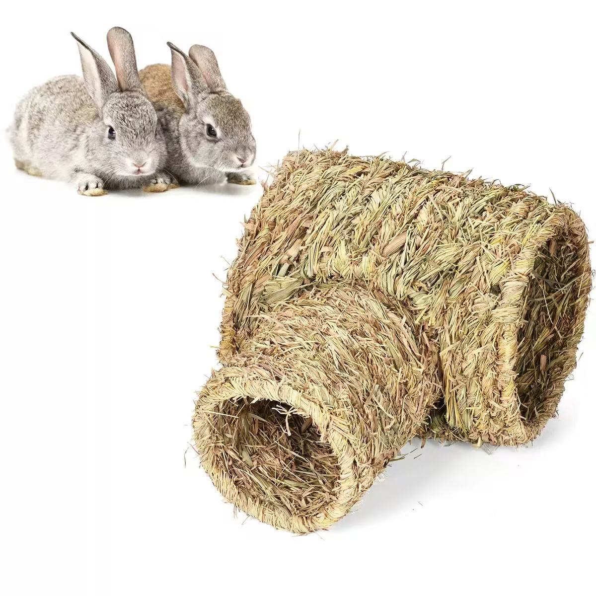 Chenpet Customized Small Pets Natural Grass Playing Tunnels