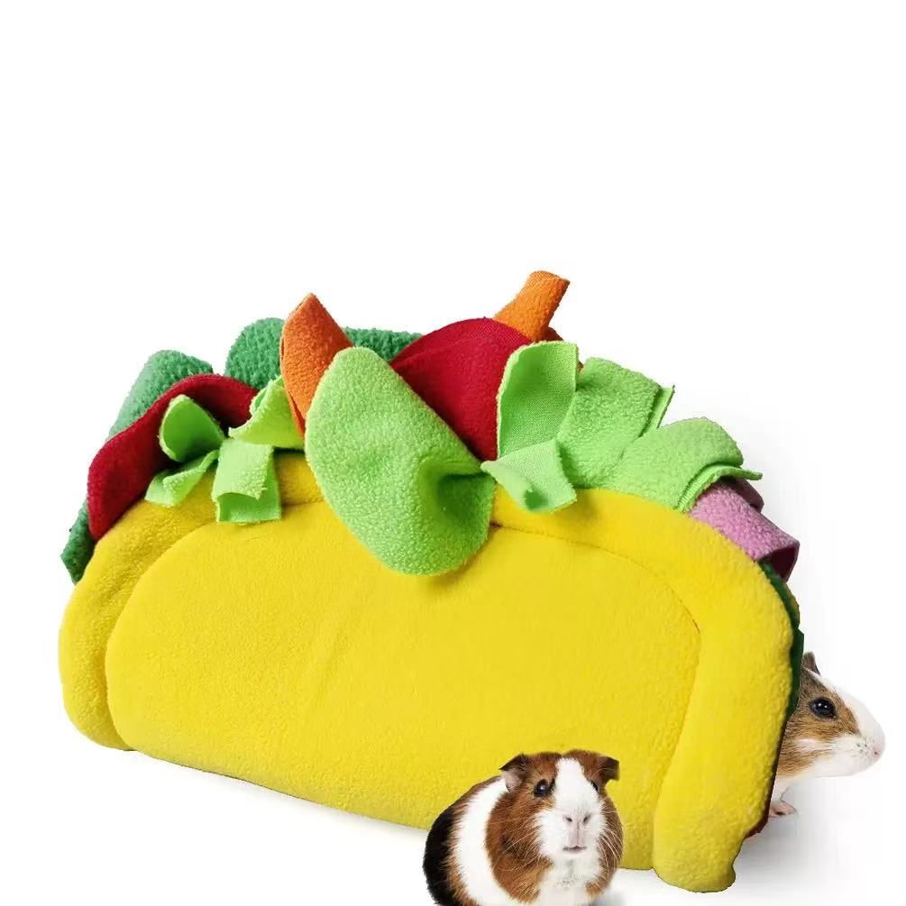 Chenpet Soft Funny Taco Design Winter Small Pets Tunnels
