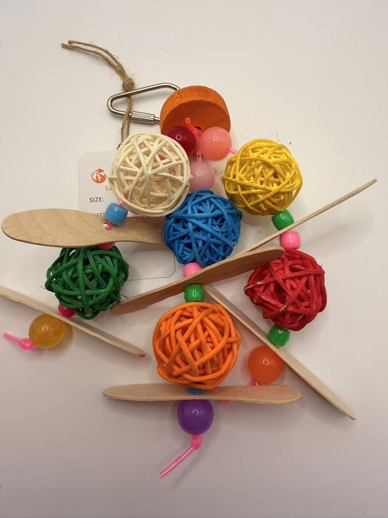 Chenpet Colorful Rattan Wood Ball Small Pets Toys