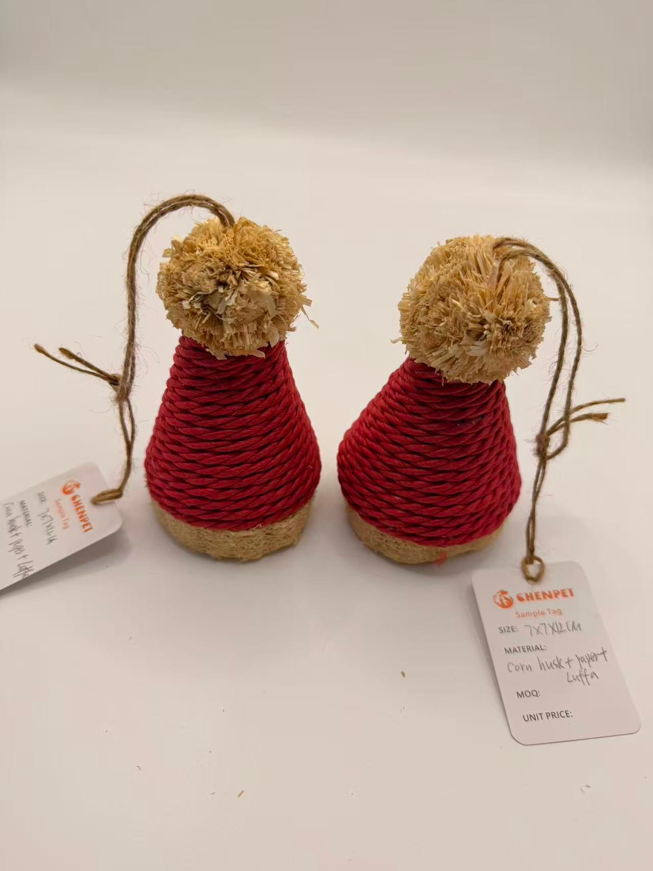 Chenpet Christmas Design Natural Hand Made Small Pets Toys