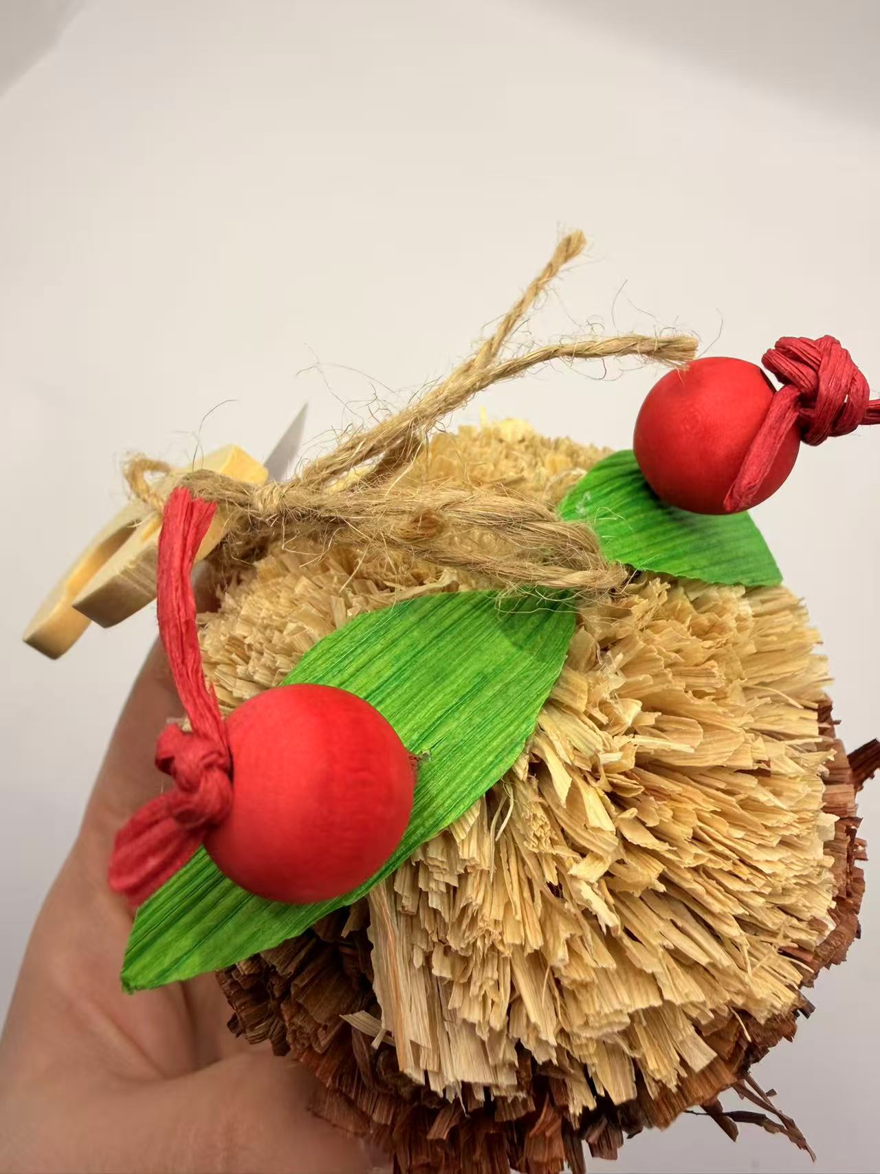 Chenpet Christmas Pudding Design Corn Husk Small Pets Toys