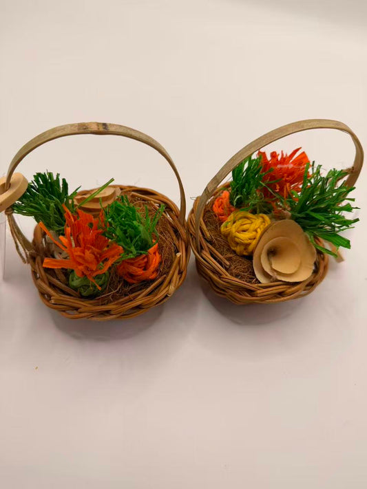 Chenpet Natural Flower Basket Design Small Pets Toys