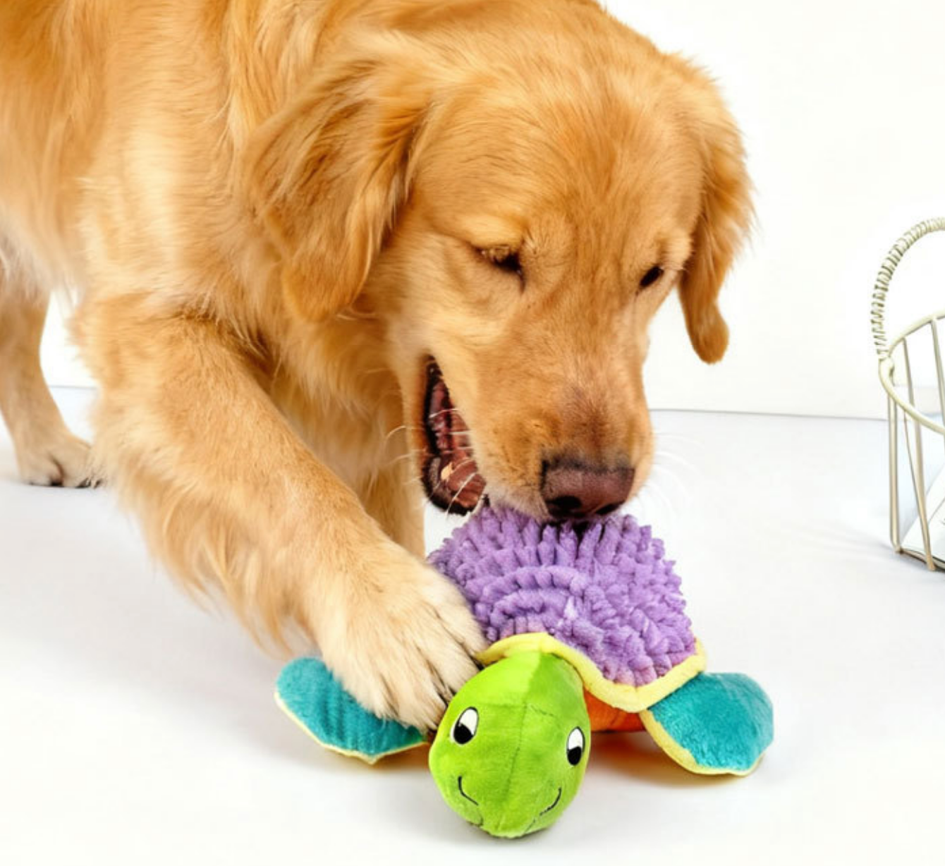 Chenpet  Chenille Sea Turtle Design Companion Dog Toy