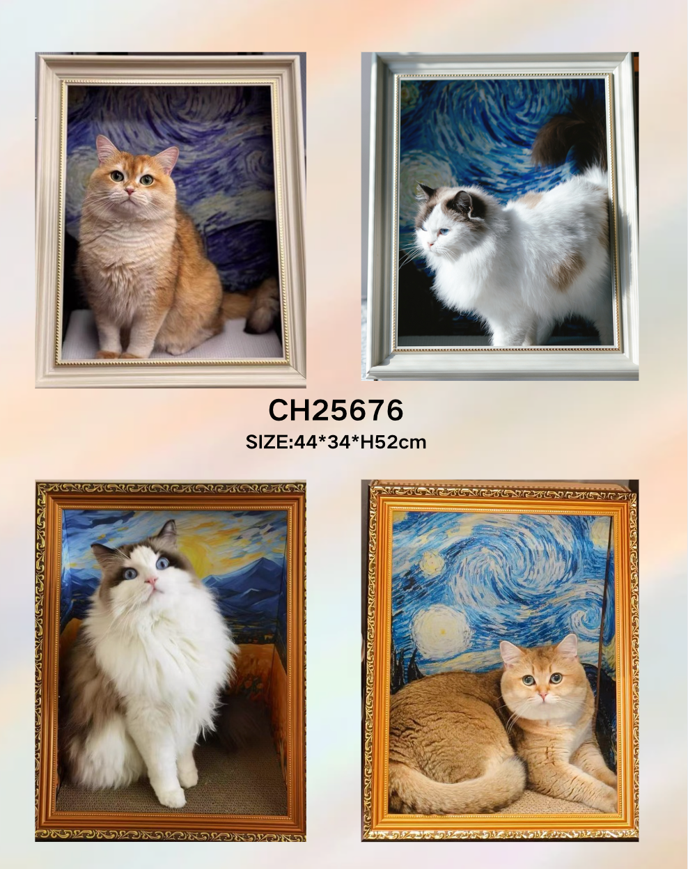 Chenpet Wholesale Hot Selling Oil Painting Cat Scratchers