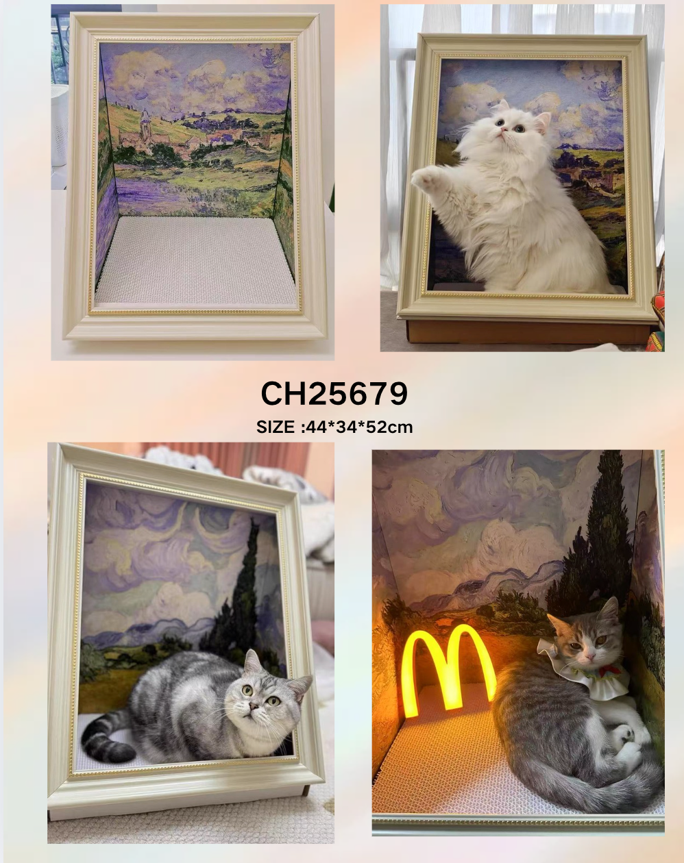 Chenpet Wholesale Hot Selling Oil Painting Cat Scratchers