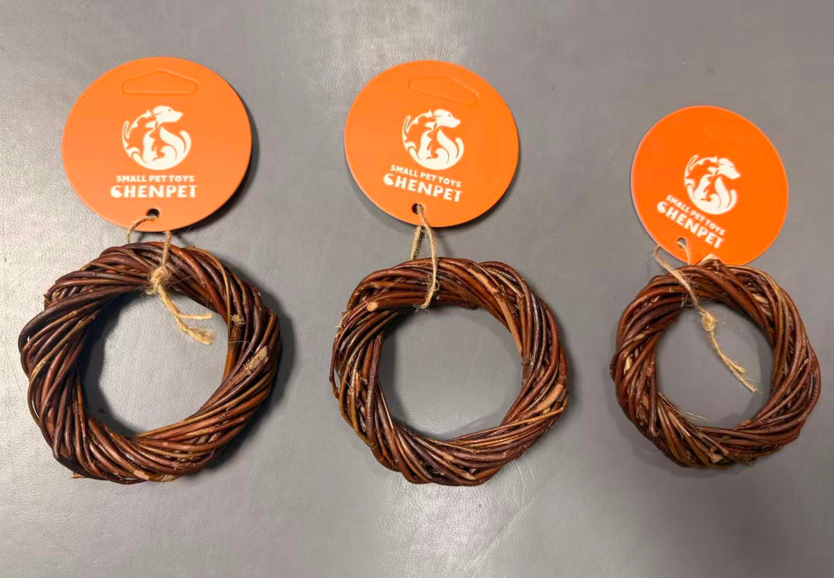 Chenpet Hot Selling Natural Willow Circle Small Pets Toys