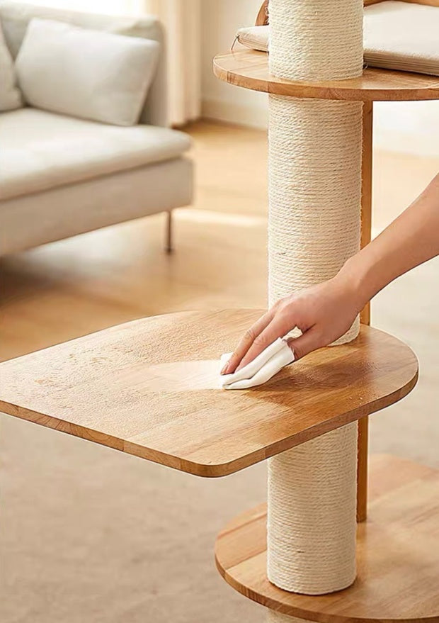 Chenpet Durable High Quality Super Large Solid Wooden  Cat Trees