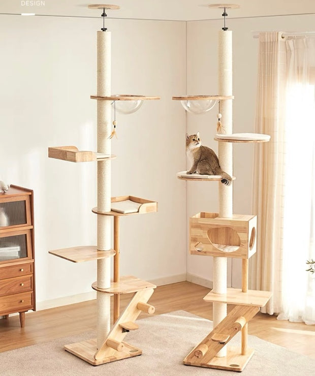 Chenpet Durable High Quality Super Large Solid Wooden  Cat Trees