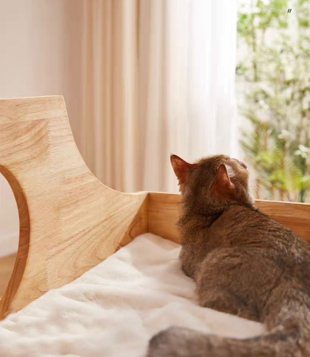 Chenpet Large Durable Cat Wooden House Cat Trees